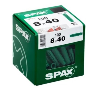 SPAX Dübel TYP-SD 8x40 mm, 40 Stück, 4100000800406